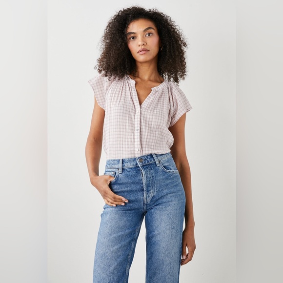 Rails Alena Top in Soft Rose Check (L) - Picture 14 of 14